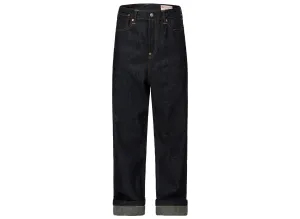 Evisu Pine Pattern Daicock Print Embroidered Wide Leg Denim Jeans