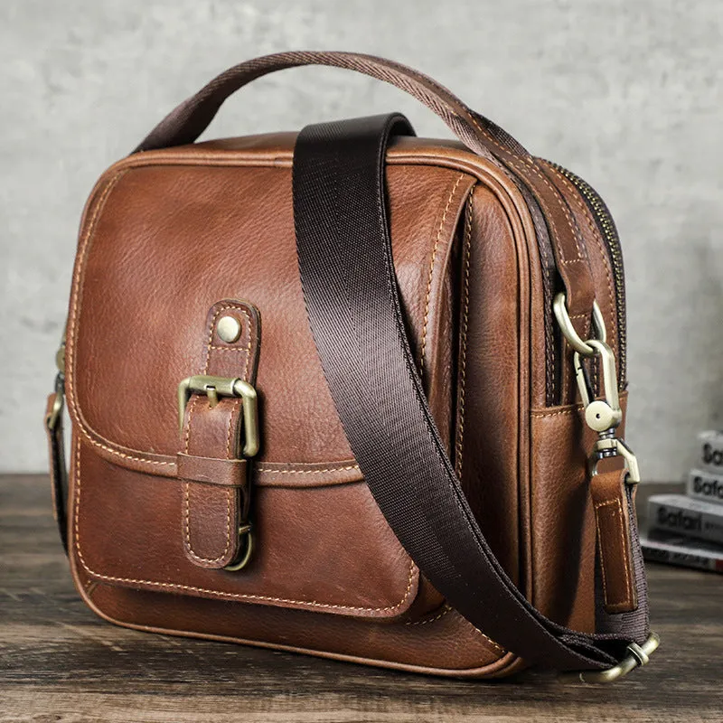 ExoticLuxe Leather Flap Zipper Sling Bag