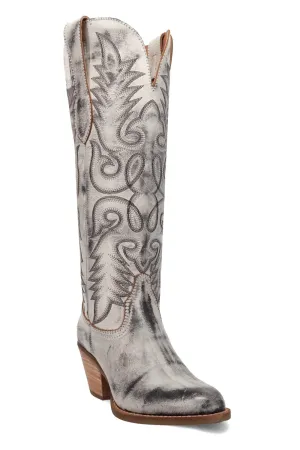 Faded Love Leather Boot in Black