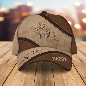 Family - Daddy's Team Fist Bump - Personalized Classic Cap (NV)