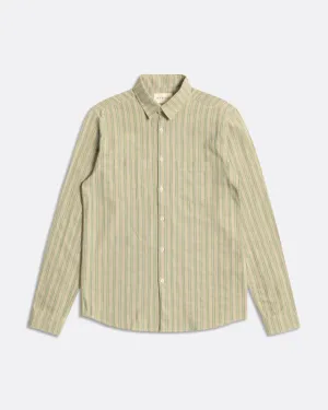 Far Afield Classic Long Sleeve Green Stripe