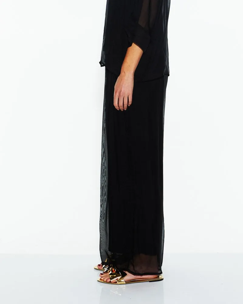 Fate   Becker Sunlight and Shadow Silk Pant - Black