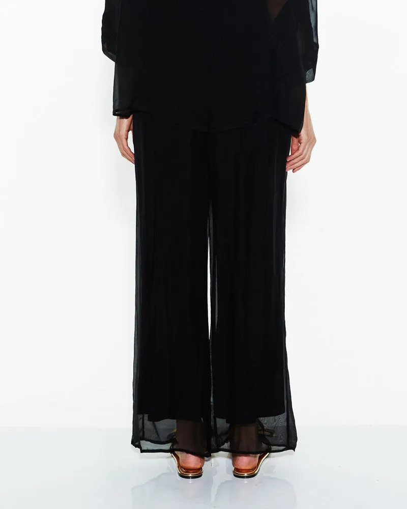 Fate   Becker Sunlight and Shadow Silk Pant - Black