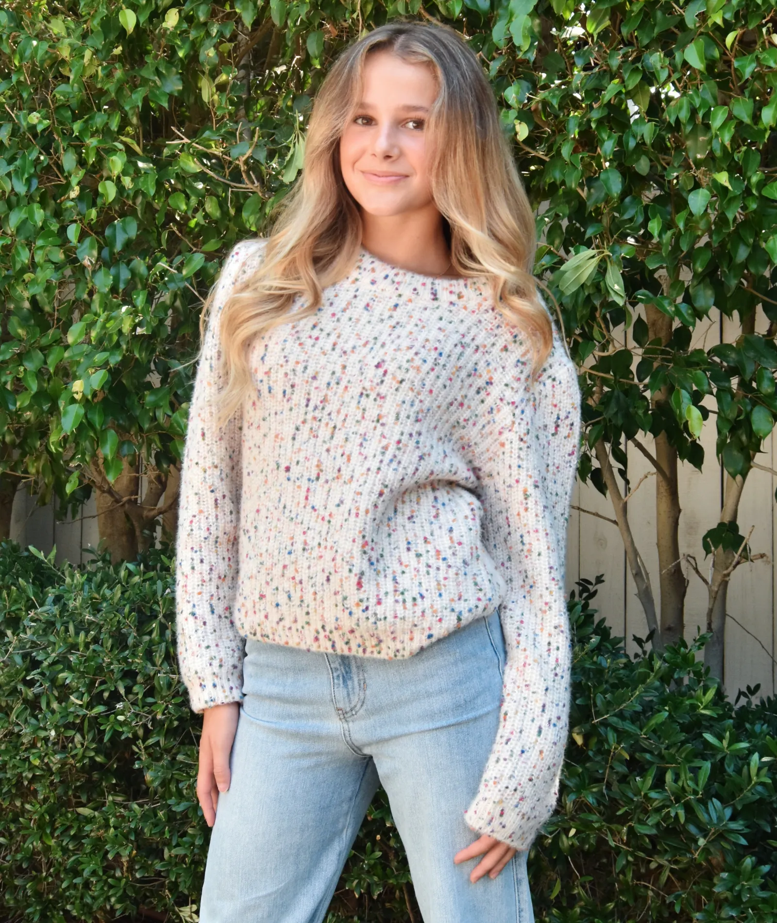 FBZ Girls Confetti Sweater