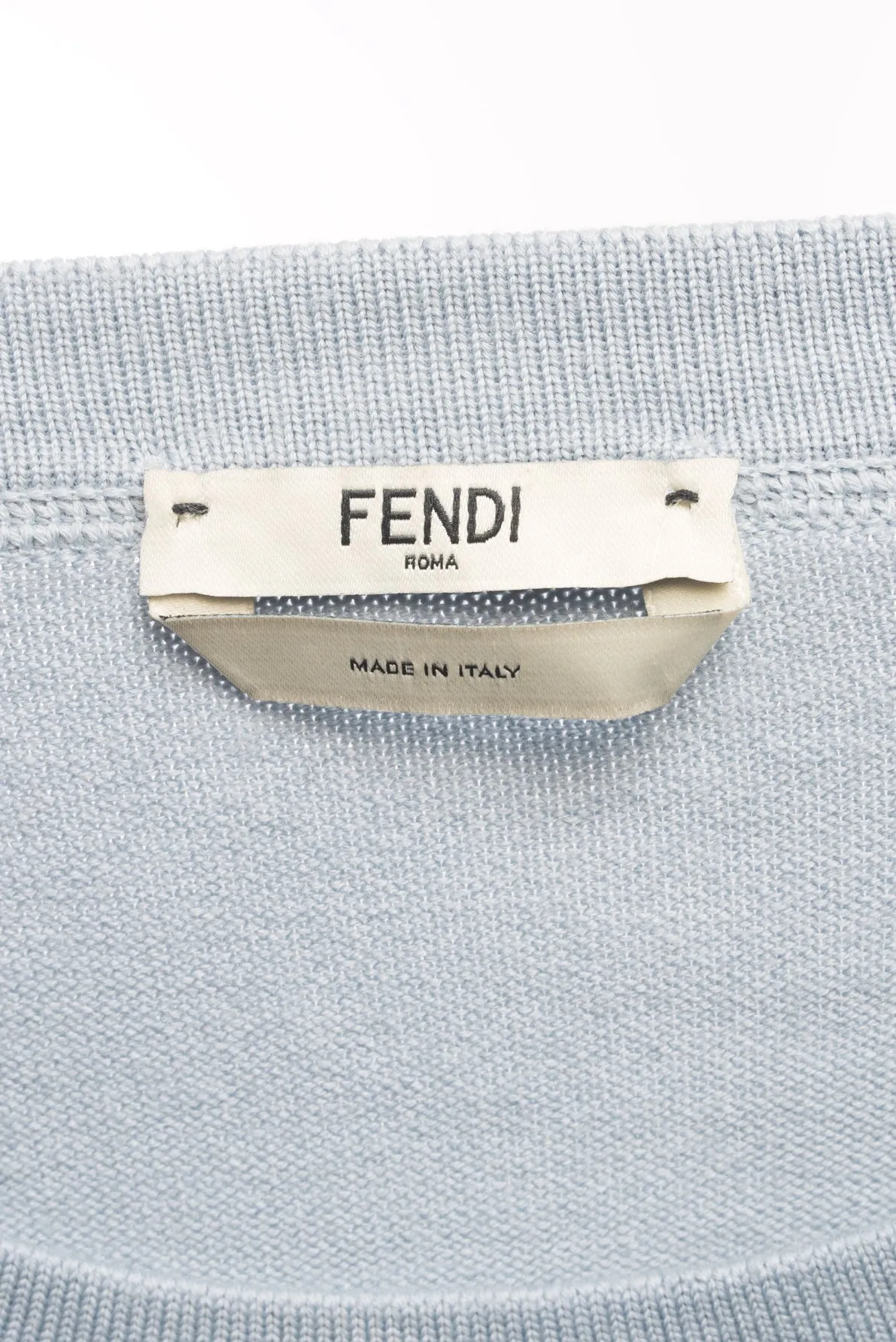 Fendi Light Blue and Pink Knit Monster Bag Bug Fur Eyes Sweater - 6