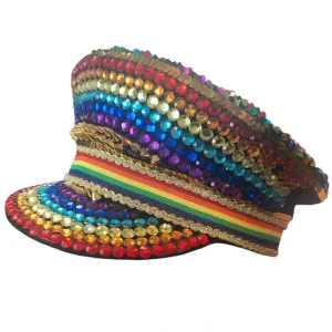 Festival Sequined Hat-Pride Rainbow