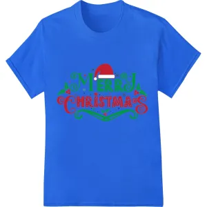 Festive Merry Christmas Design for Holiday DTF Transfers