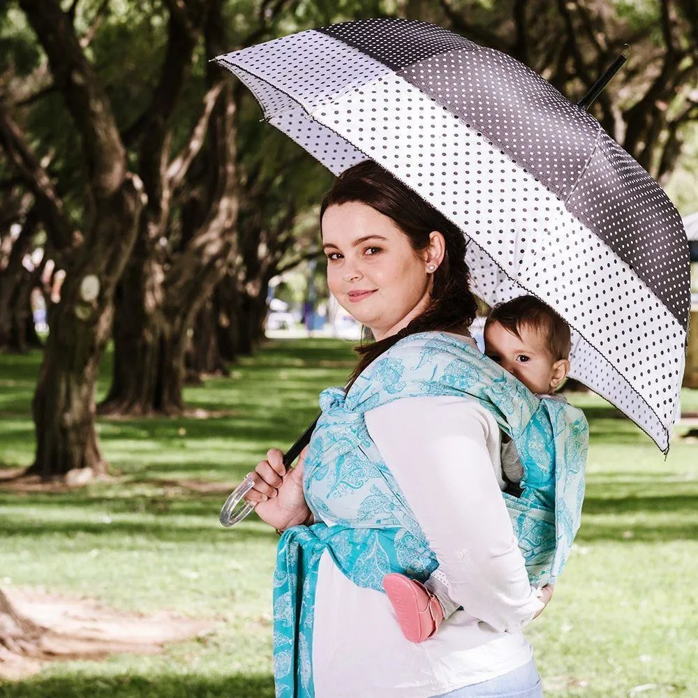 Fidella Fly Tai - MeiTai babycarrier Feather Rain - scuba blue (Baby  )