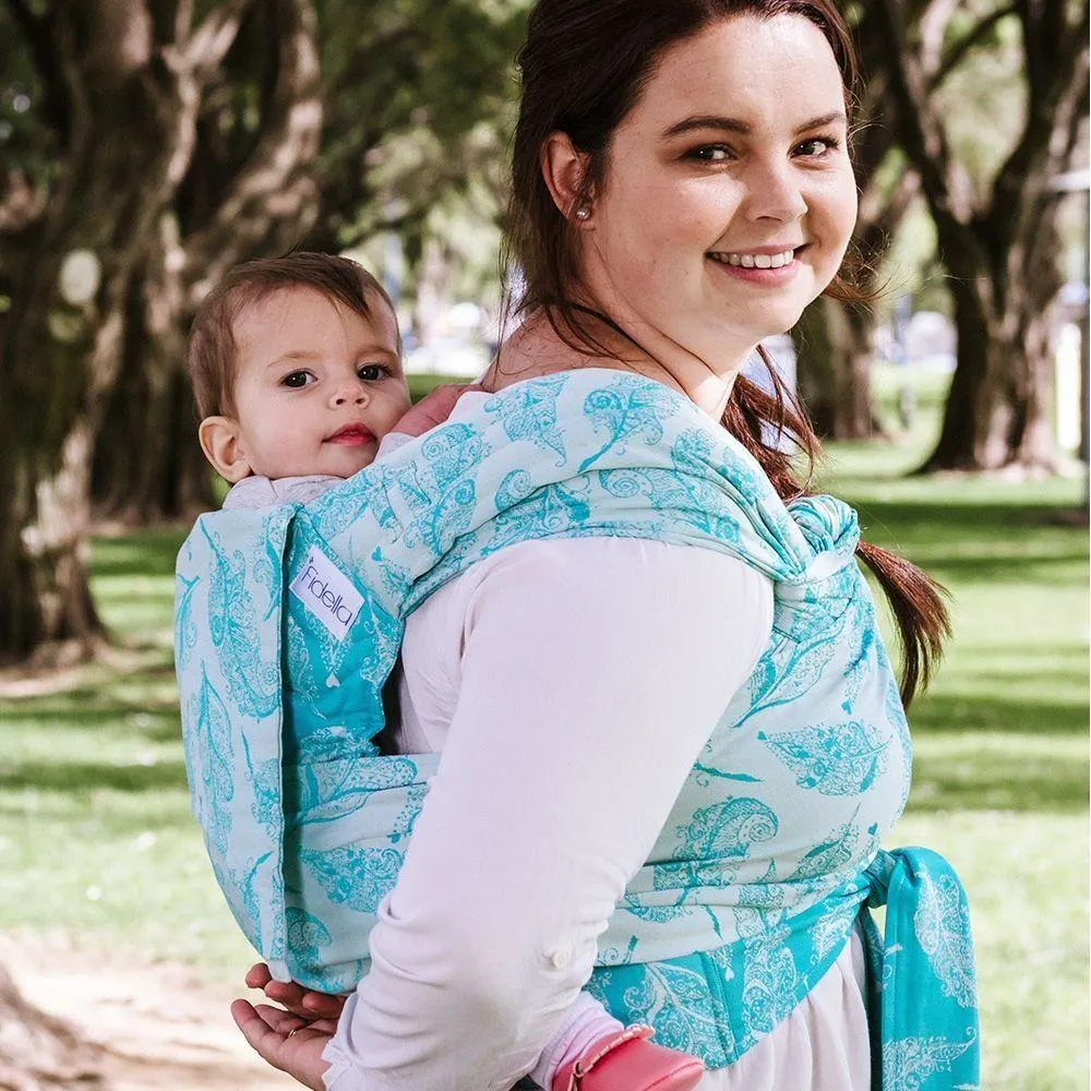 Fidella Fly Tai - MeiTai babycarrier Feather Rain - scuba blue (Baby  )
