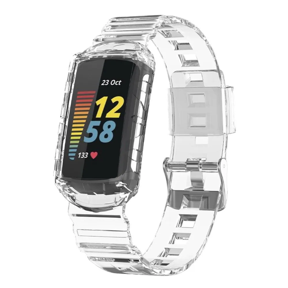 Fitbit Charge 5 / 4 / 3 integrated TPU cover   watch strap - Transparent
