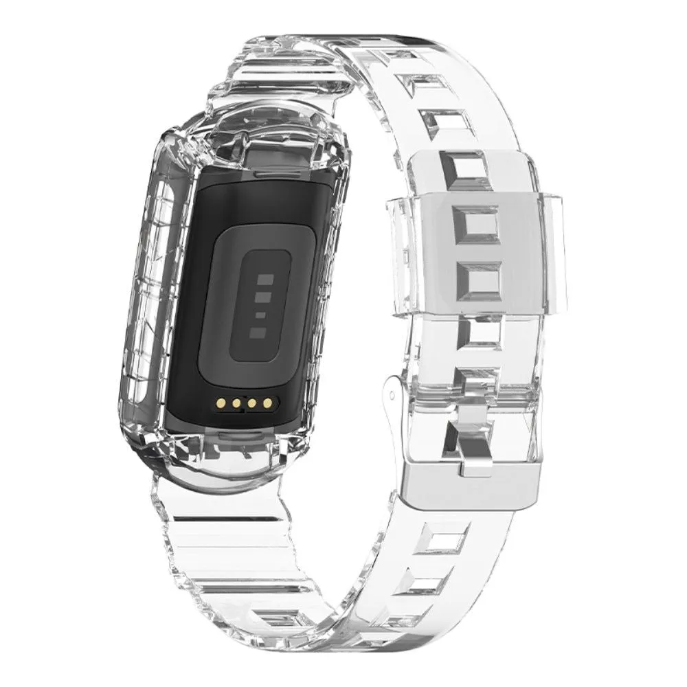 Fitbit Charge 5 / 4 / 3 integrated TPU cover   watch strap - Transparent