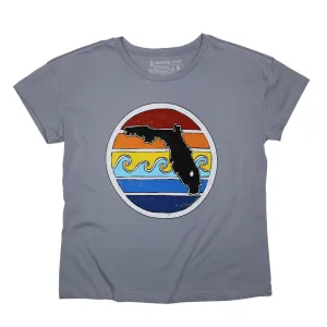 FL SUNSET RELAXED FIT TEE - GREY
