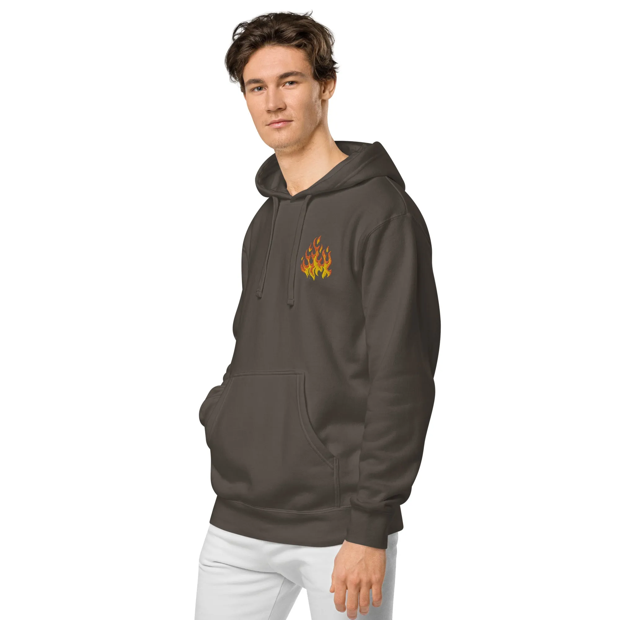 Flame Design Unisex Pigment-Dyed Hoodie