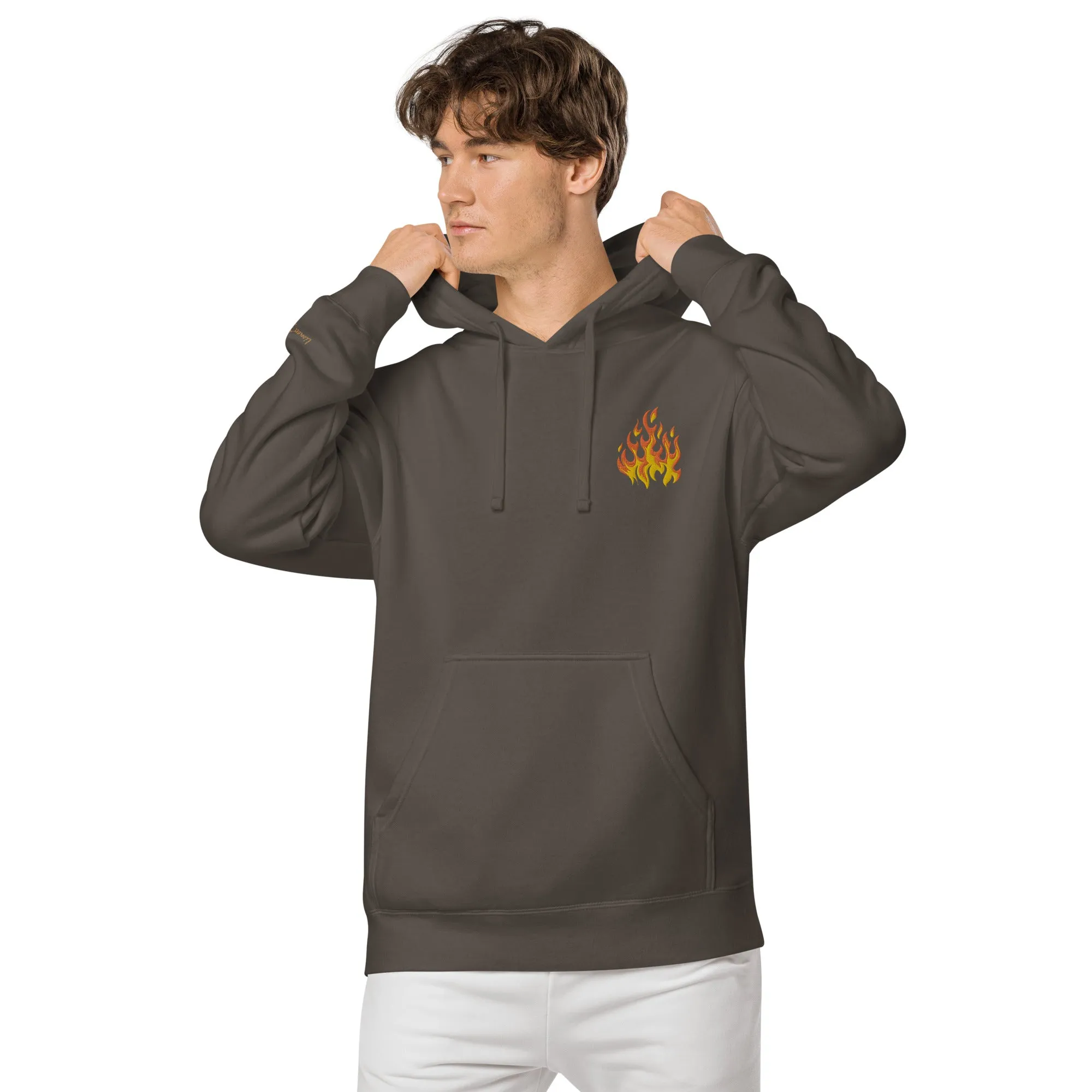Flame Design Unisex Pigment-Dyed Hoodie