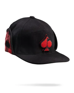 Flapback Fitted Hat - Classic Red Plaid