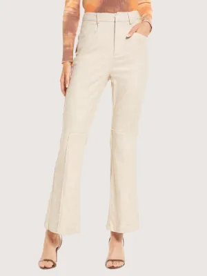 Flared Leg Linen Trouser