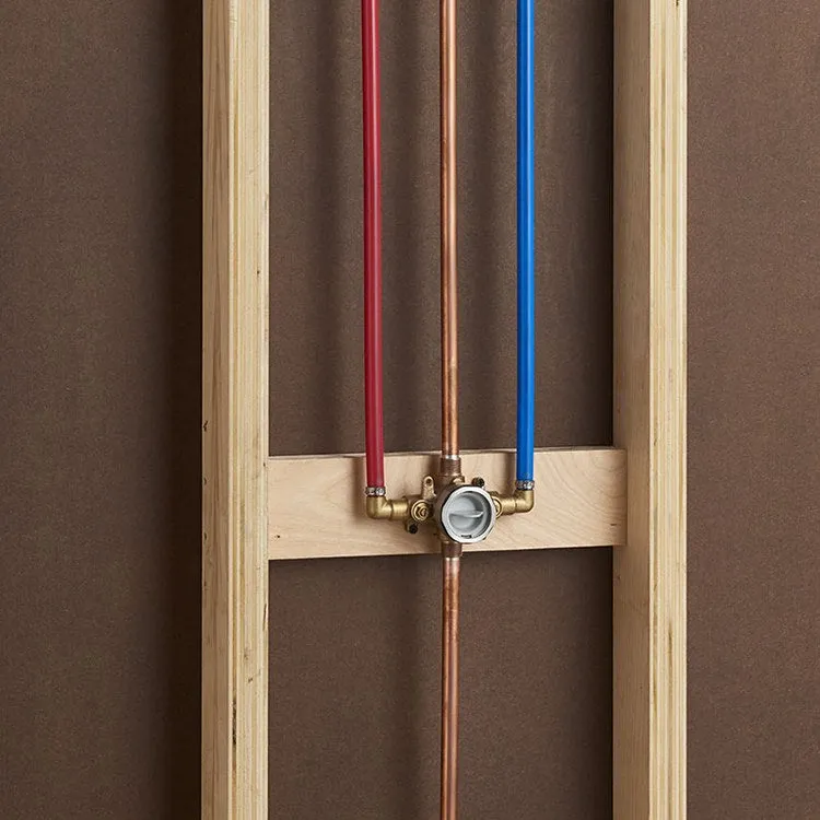 Flash Shower Rough-in Valve with PRX Inlet Elbows/Universal Outlets/Stops for Cold Expansion System