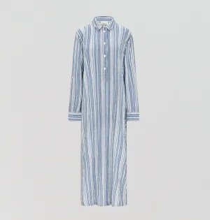 Floor length relaxed fit nightshirt [ French Blue]