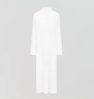 Floor length relaxed fit nightshirt [Linen White]