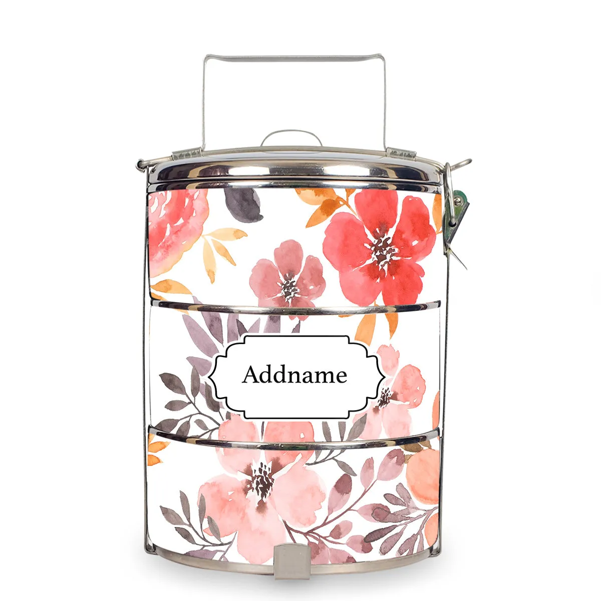 Flora Design Standard Medium 14cm Tiffin Carrier [FREE Custom Add Name]