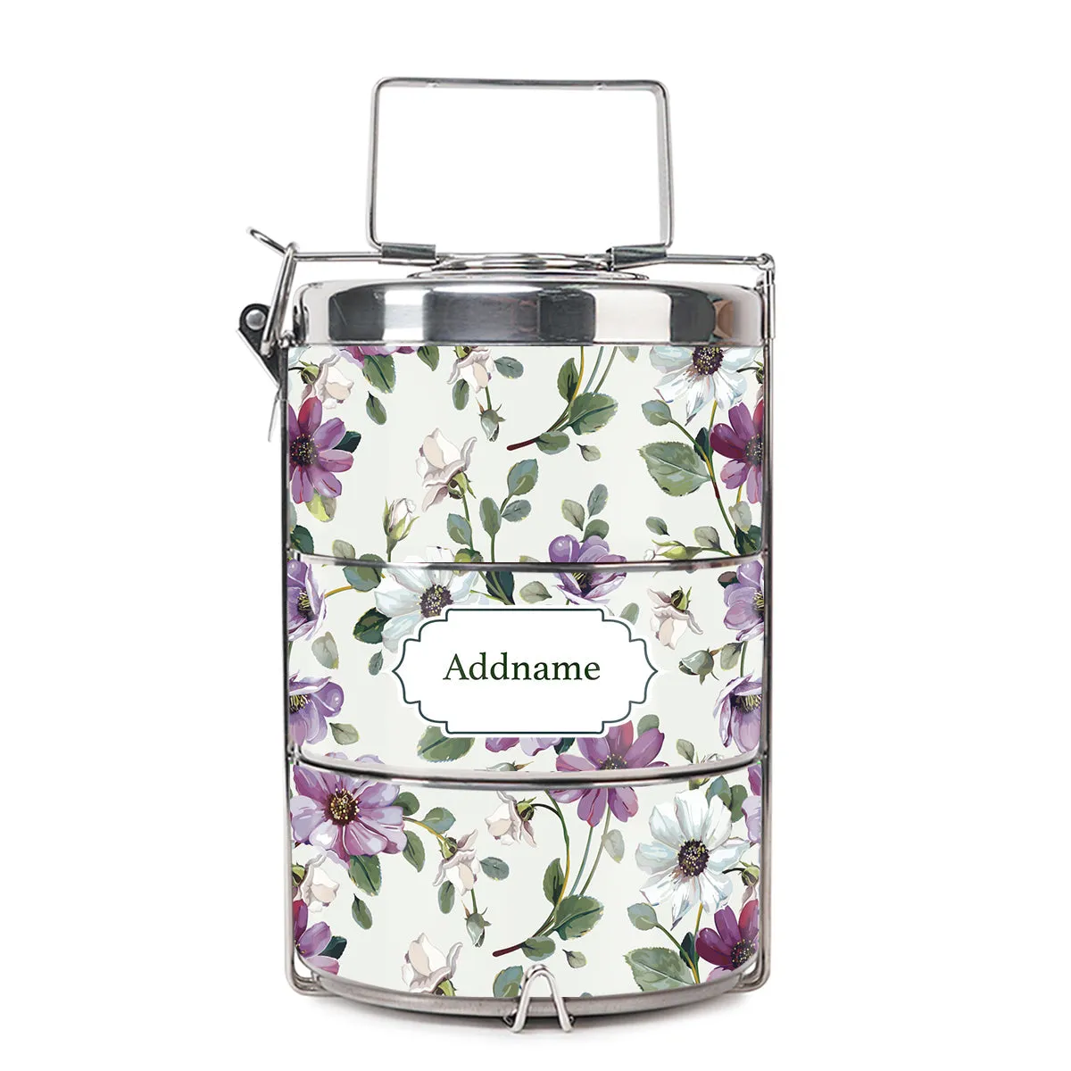 Flora Design Standard Medium 14cm Tiffin Carrier [FREE Custom Add Name]