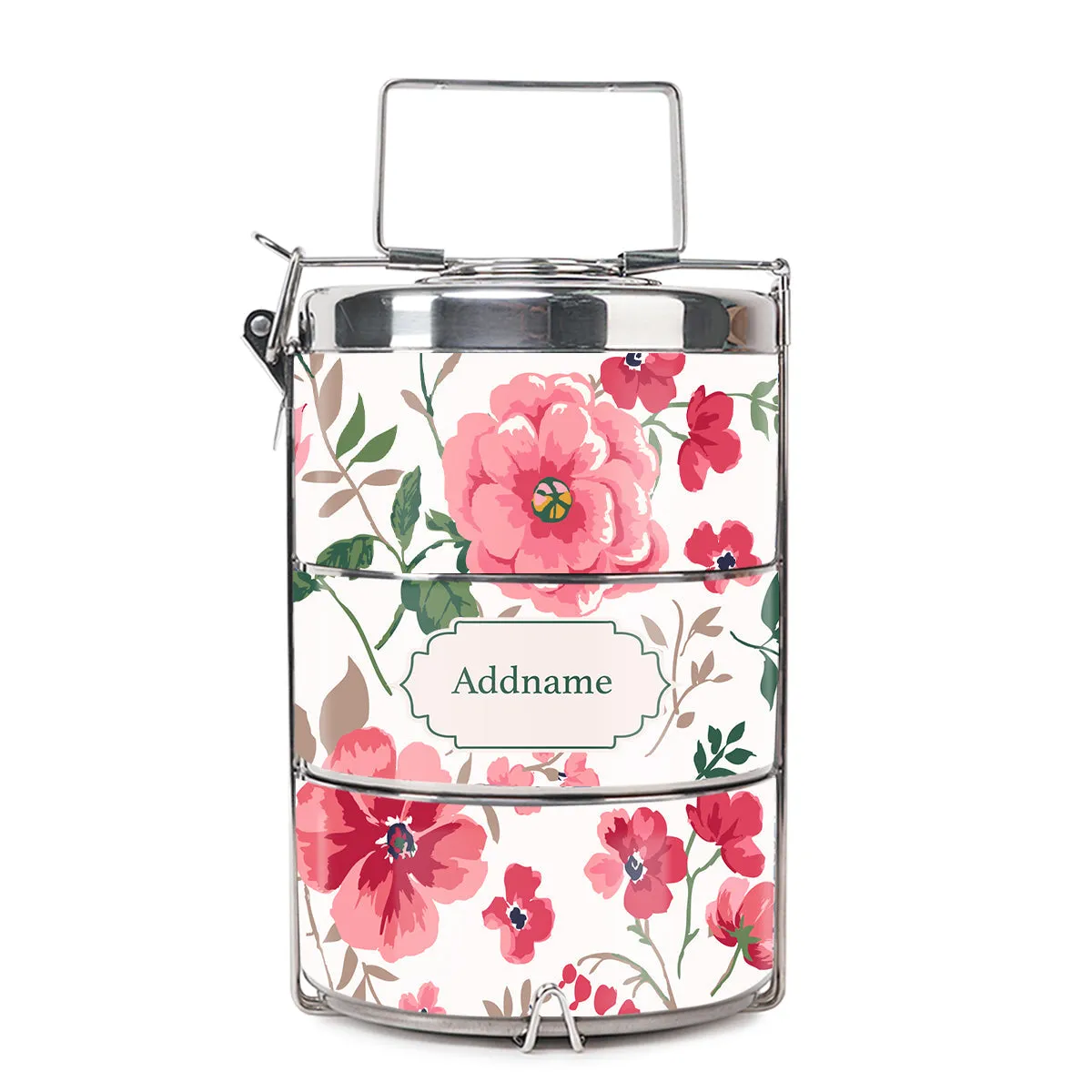 Flora Design Standard Medium 14cm Tiffin Carrier [FREE Custom Add Name]