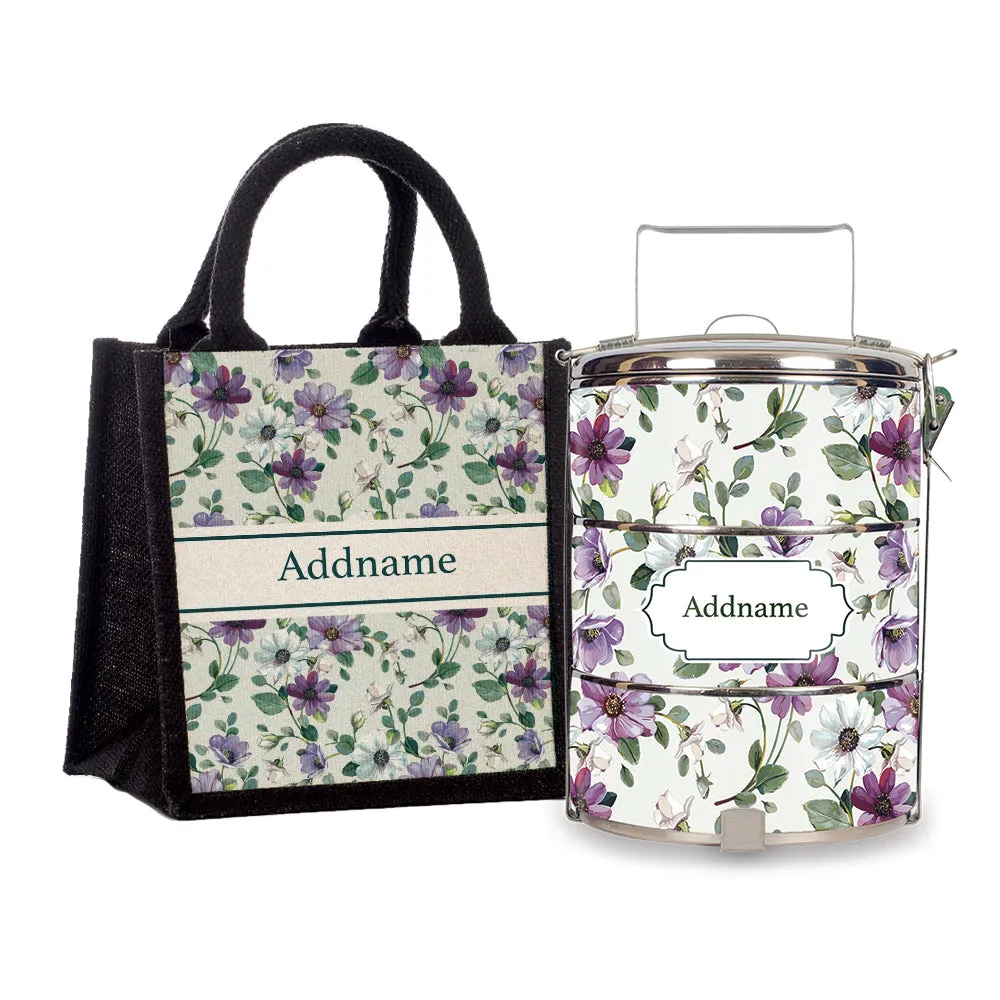 Flora Design Standard Medium 14cm Tiffin Carrier [FREE Custom Add Name]