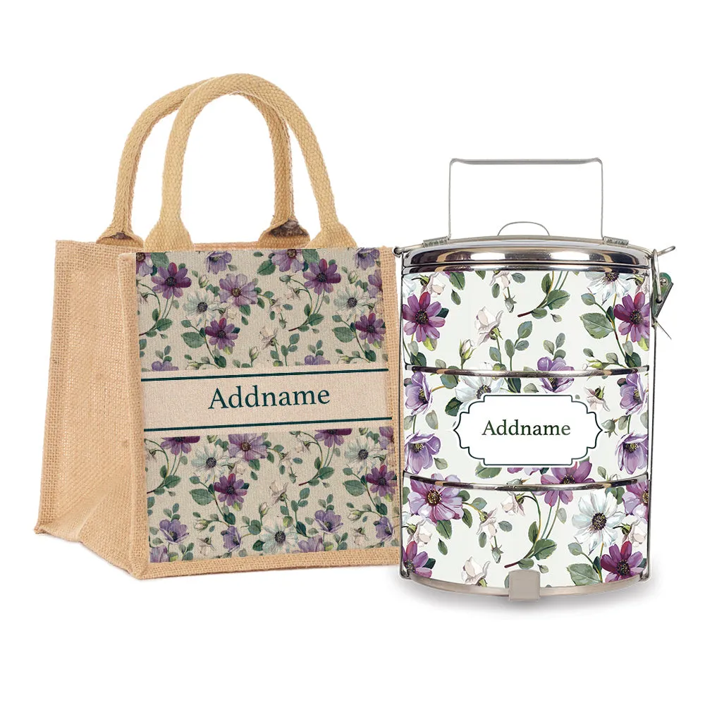 Flora Design Standard Medium 14cm Tiffin Carrier [FREE Custom Add Name]