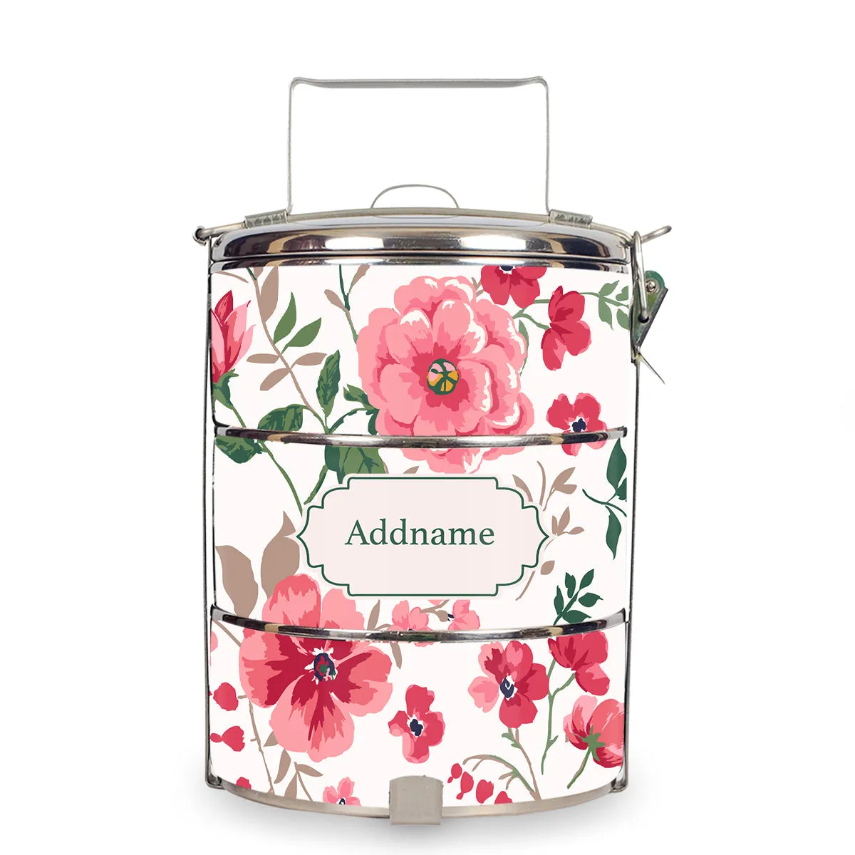 Flora Design Standard Medium 14cm Tiffin Carrier [FREE Custom Add Name]