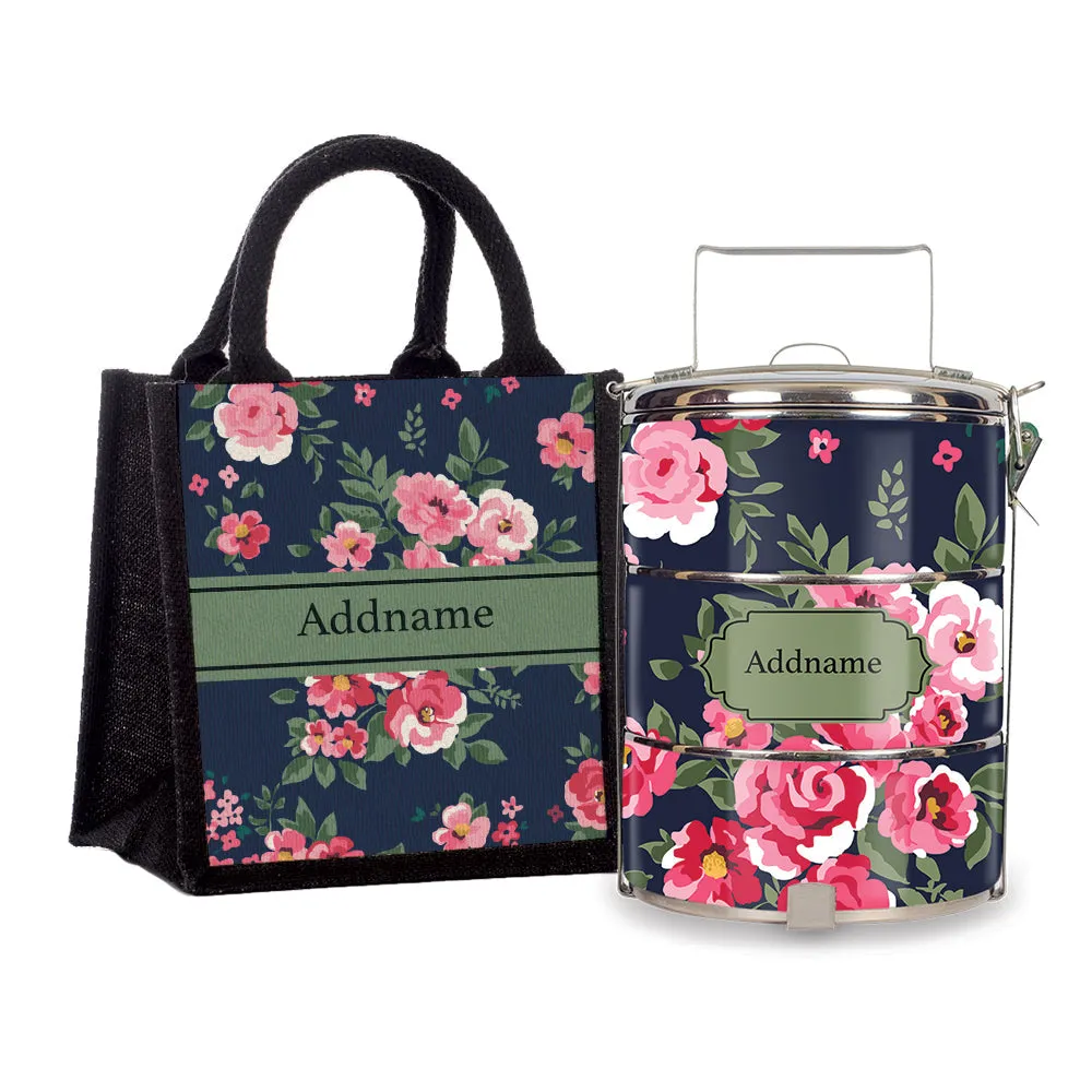 Flora Design Standard Medium 14cm Tiffin Carrier [FREE Custom Add Name]