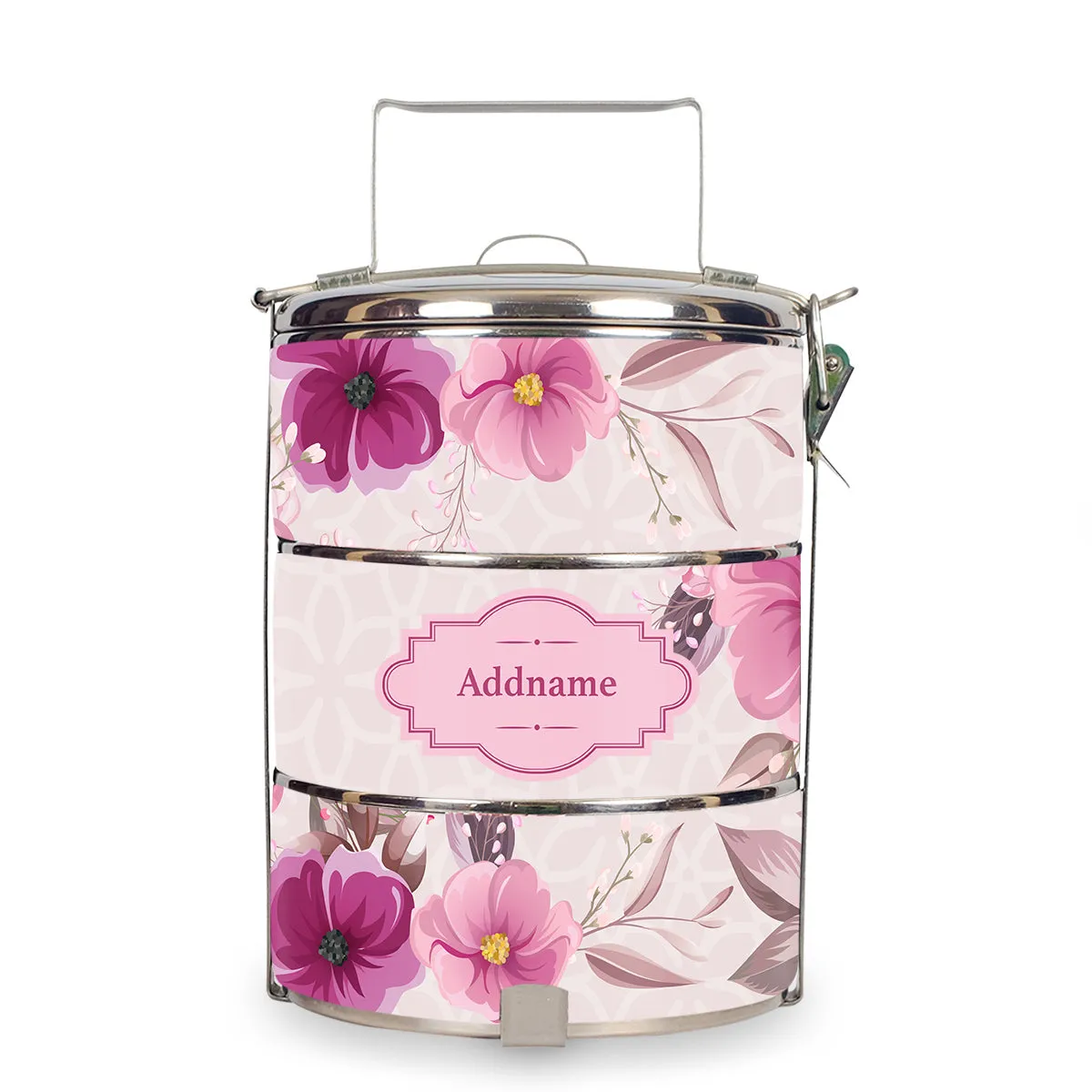 Flora Design Standard Medium 14cm Tiffin Carrier [FREE Custom Add Name]