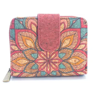 Floral Printed Cork Wallet