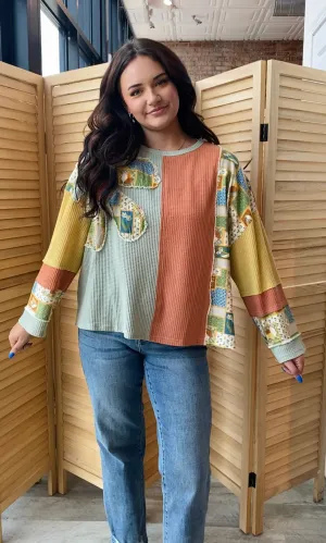 Flower Power Thermal Top | Sage
