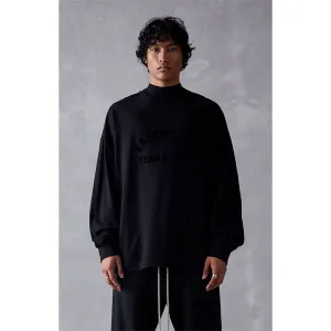 Fog Essentials Long Sleeve T-Shirt Silicone Logo Loose Crew Neck Long Sleeve T-Shirt