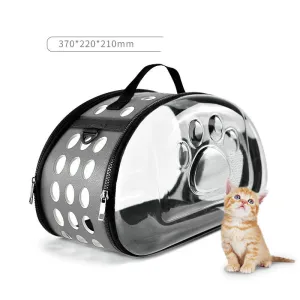 Foldable Cat Bag Breathable Portable Pet Carrier Bag Outdoor Travel Handbag for Cat Dog   / Bolsa plegable para gatos, bolsa de transporte portátil y transpirable para mascotas, bolso de viaje para exteriores para gatos y perros