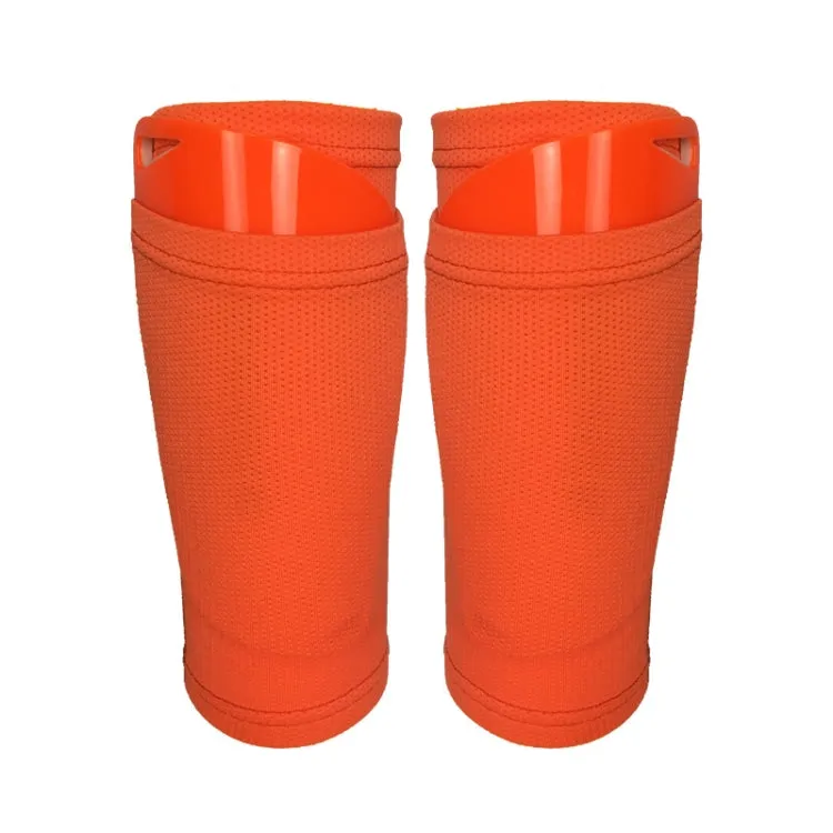 Football Shin Pads   Socks Sports Protective Equipment, Color: Orange (S)