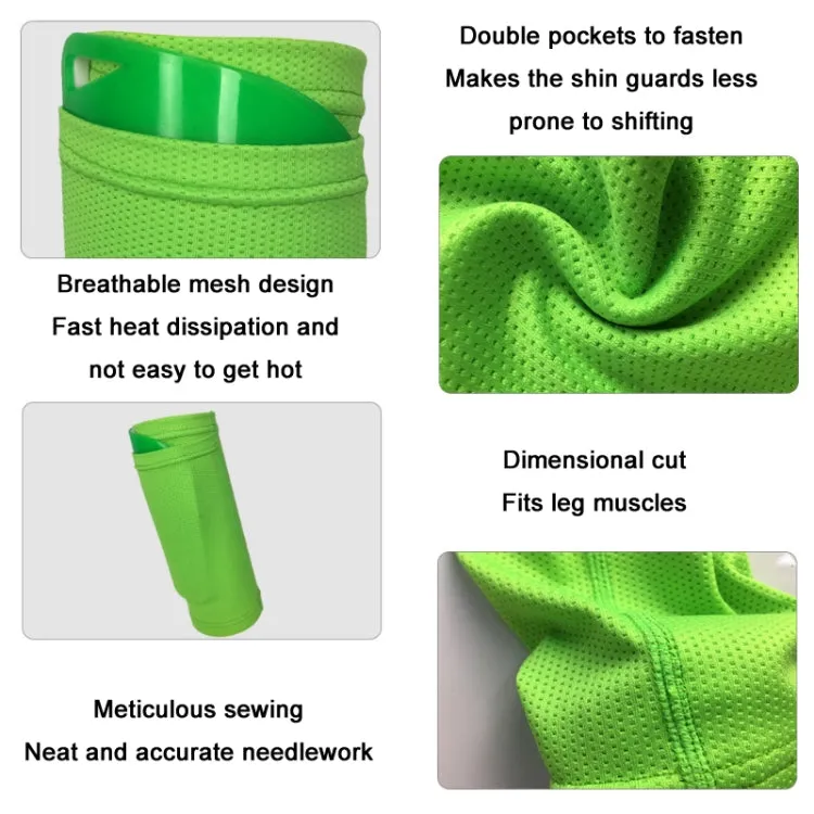 Football Shin Pads   Socks Sports Protective Equipment, Color: Orange (S)