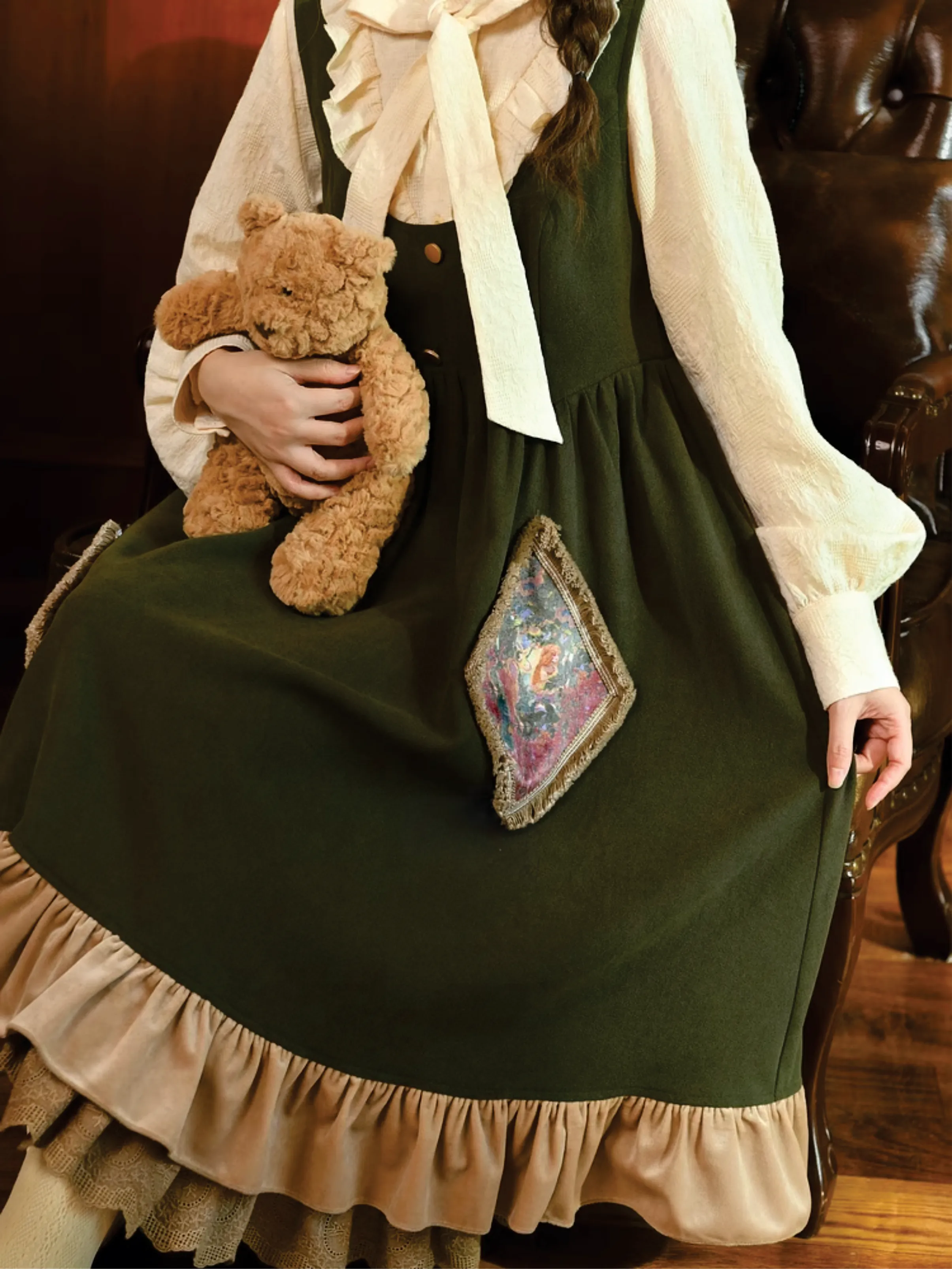 Forest Tale French Style Layered Strap Dress