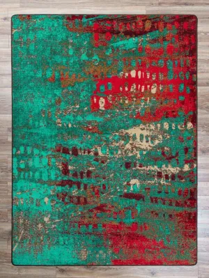 Forward Shift Red & Turquoise Rugs