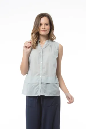 FRANCESCA Top - Washed Blue