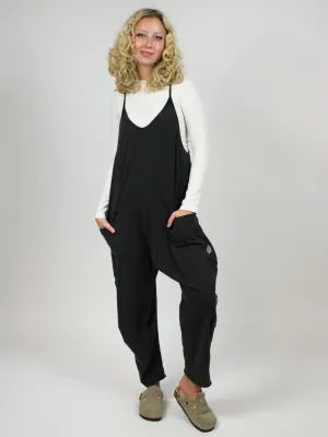 Free People Hot Shot Onesie: Washed Black