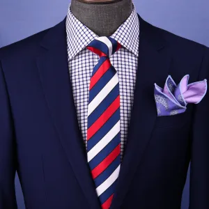 French Flag Style 3" Necktie Business Elegance  For Formal Business Occasion