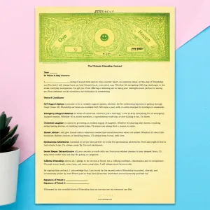 Friendship Day Contract