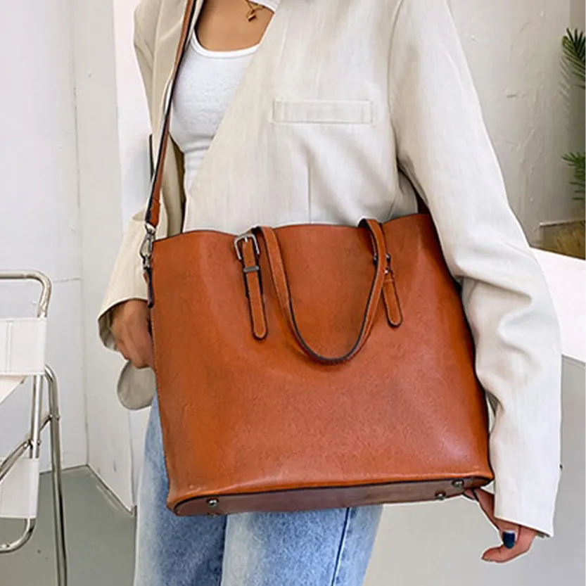 Funki Buys | Bags | Handbags | Women's Soft Leather Tote Bag