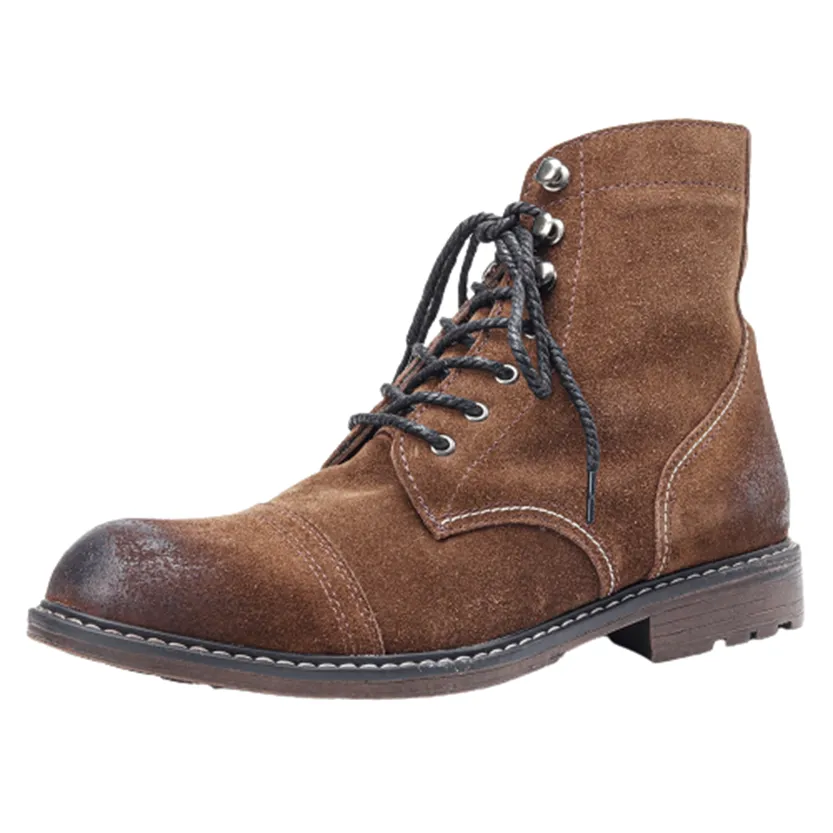 Funki Buys | Boots | Men's Retro Leather Ankle Dress Boots