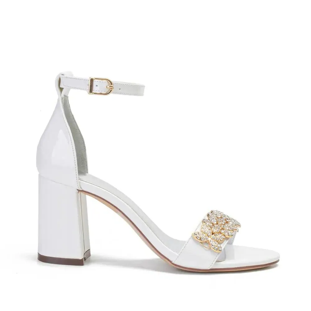 Funki Buys | Shoes | Women's Gold Crystal Trim Bridal Sandals