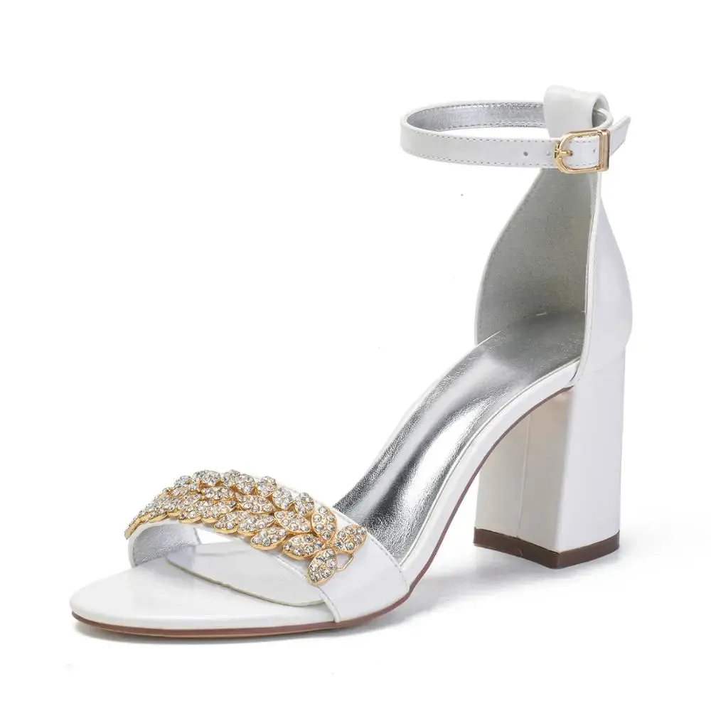 Funki Buys | Shoes | Women's Gold Crystal Trim Bridal Sandals