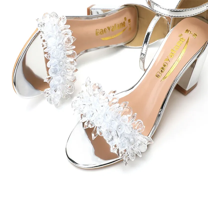 Funki Buys | Shoes | Women's Gold Silver Floral Bridal Sandals