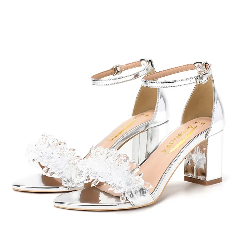 Funki Buys | Shoes | Women's Gold Silver Floral Bridal Sandals