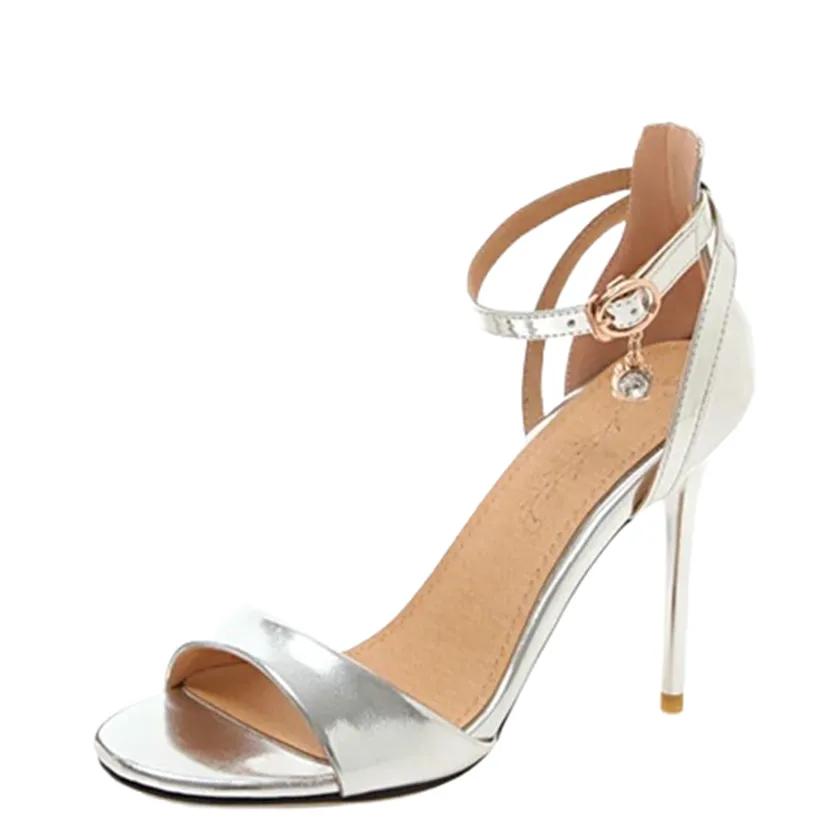 Funki Buys | Shoes | Women's Gold Silver High Stiletto Sandals